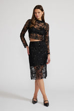 Load image into Gallery viewer, Lace sequin skirt - Black
