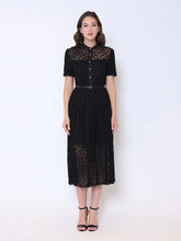Load image into Gallery viewer, Lace Buttondown Dress - Black
