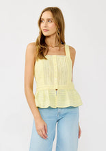 Load image into Gallery viewer, Smocked Ruffle eyelet top - Yellow
