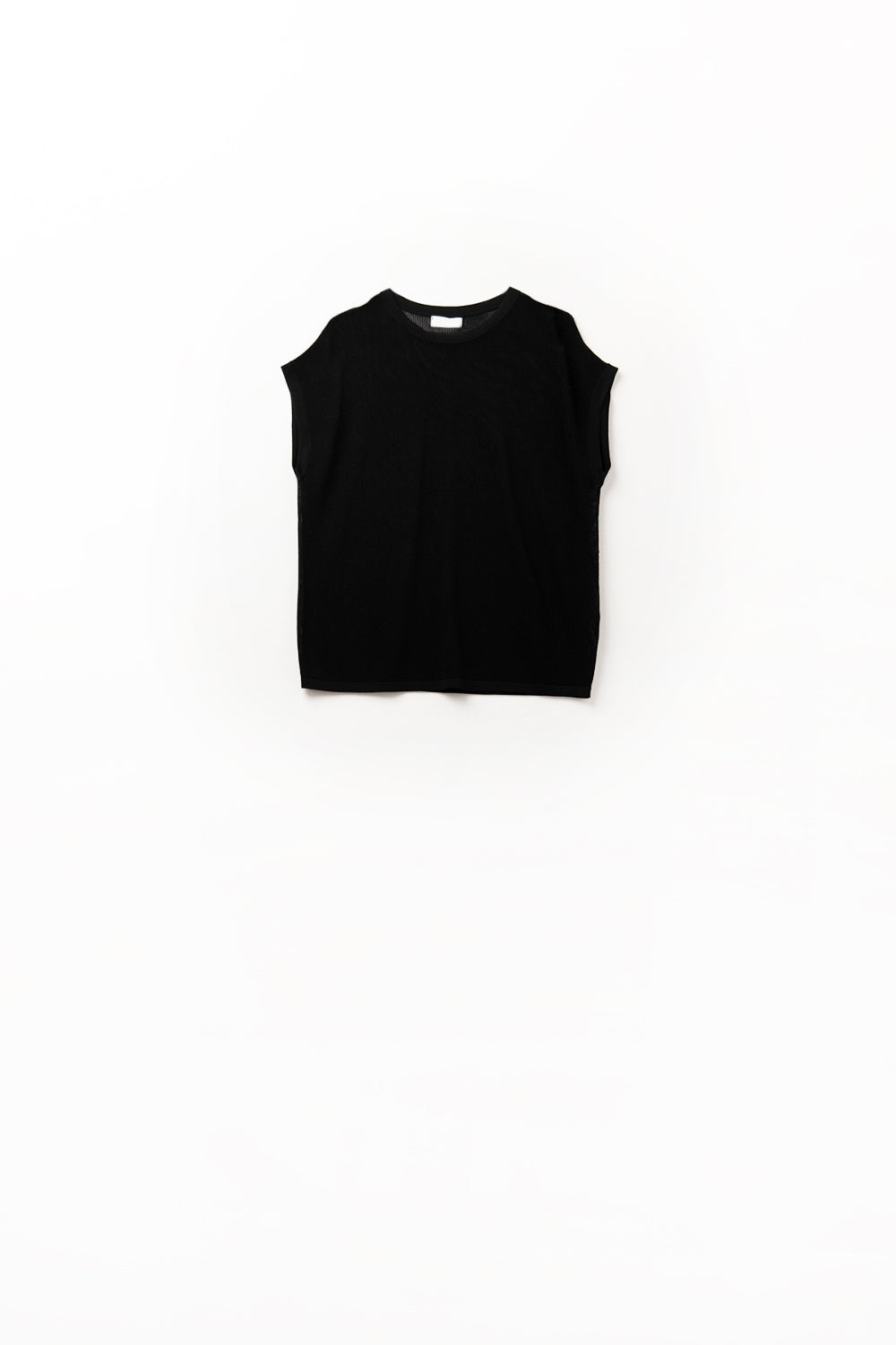 Grid Knit Sweater - Black