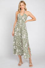 Load image into Gallery viewer, Halter maxi with Slit - Sage
