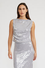 Load image into Gallery viewer, Michelle Sequined Top - Silver
