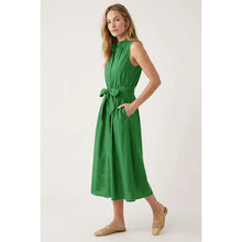 Load image into Gallery viewer, Belted maxi shirt dress - Green
