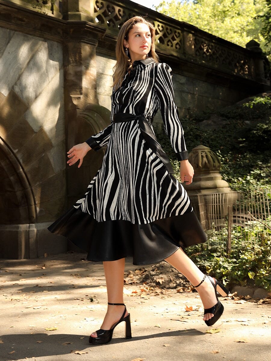 Zebra A line dress - BW