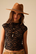 Load image into Gallery viewer, Lace T shirt - Black

