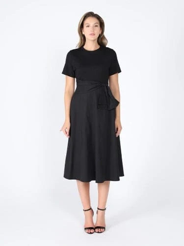Tie waist Dress - Black