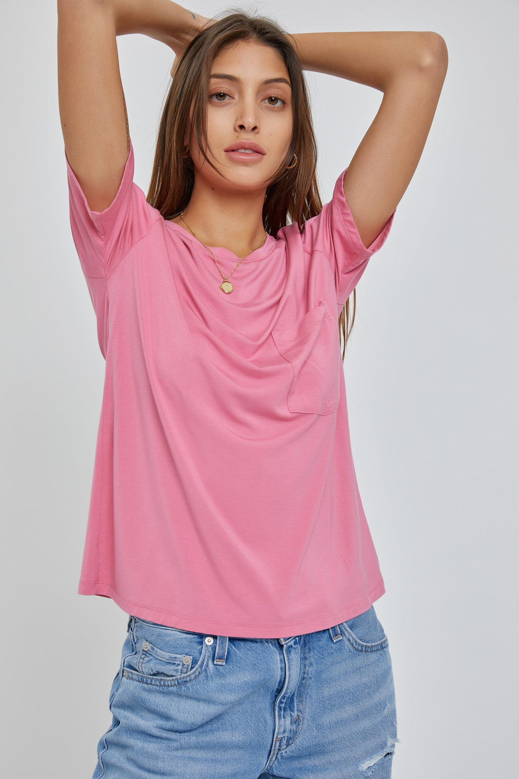 Relaxed Fit Tee - Berry