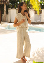 Load image into Gallery viewer, Straight Leg pants - Natural/blk
