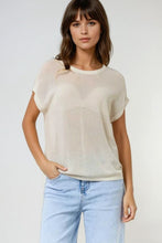 Load image into Gallery viewer, Grid Knit Sweater - Beige
