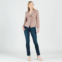 Load image into Gallery viewer, Liquid leather knit jkt - Taupe
