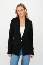 Load image into Gallery viewer, knitted tailored blazer - Black
