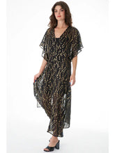 Load image into Gallery viewer, Kimono Sequin Dress - Black/Gold
