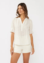 Load image into Gallery viewer, Short puff slv blouse - White/natural
