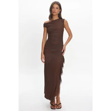 Load image into Gallery viewer, One shoulder dress - Chocolate
