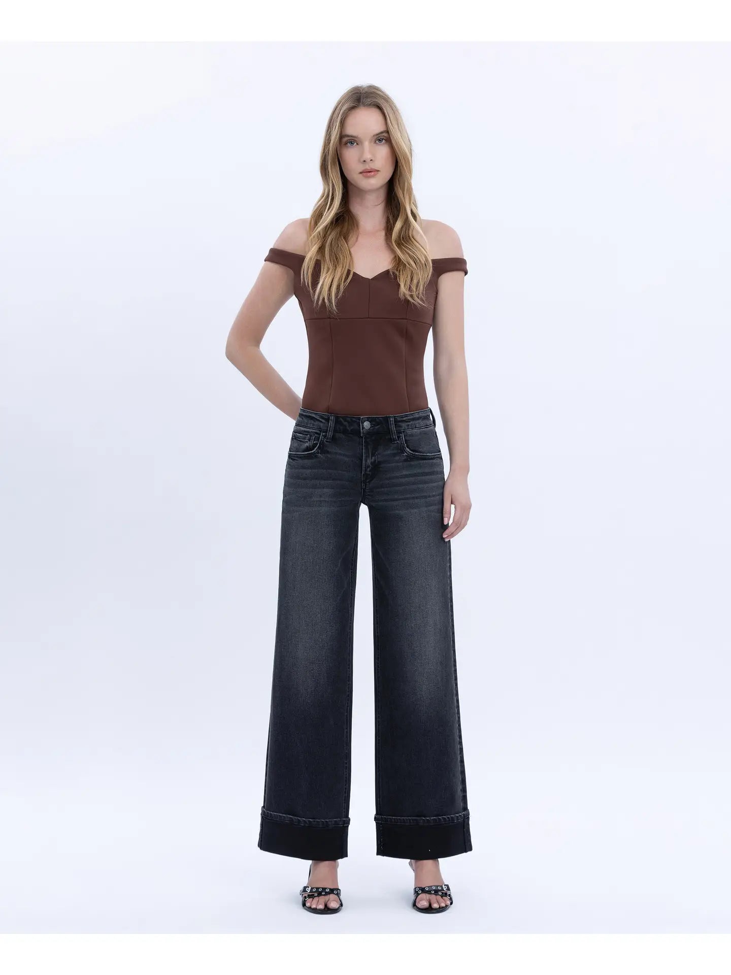 Low Rise baggy Jeans - Black – Shishi Boutique