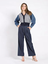 Load image into Gallery viewer, Denim sleeve Cardigan - Grey
