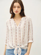 Load image into Gallery viewer, Printed long sleeve Top - Brown
