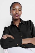 Load image into Gallery viewer, blanket stitch cropped blouse - Black
