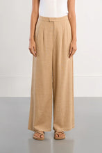 Load image into Gallery viewer, Wide Linen Pants - Beige
