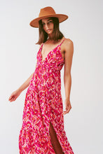 Load image into Gallery viewer, Floral maxi Dress - Fuchsia
