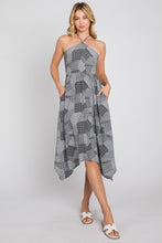 Load image into Gallery viewer, Halter handkerchief Dress - Black combo

