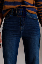 Load image into Gallery viewer, hem detail jeans - Dark
