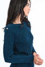 Load image into Gallery viewer, Shoulder button Sweater - Blue
