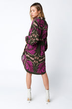 Load image into Gallery viewer, LS Shirt Dress - Fuchsia/Olive

