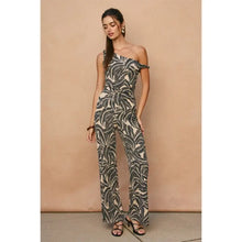 Load image into Gallery viewer, Tropical leaf Top - Midnight
