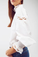 Load image into Gallery viewer, Lace shirt - White

