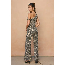 Load image into Gallery viewer, Tropical leaf Top - Midnight
