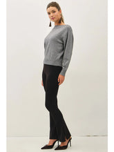 Load image into Gallery viewer, detail boatneck Sweater - Ocean blue
