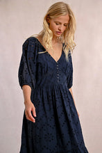 Load image into Gallery viewer, Embroidery Dress - Navy
