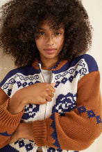 Load image into Gallery viewer, Jacquard sweater Jacket - Ivory
