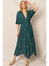Load image into Gallery viewer, Striped Sequin Midi Dress - Teal
