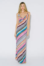 Load image into Gallery viewer, Striped cowl neck Maxi - Multi
