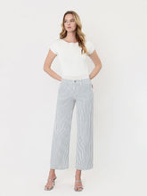 Load image into Gallery viewer, Patch pocket wide leg jeans - Stripe
