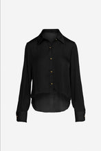 Load image into Gallery viewer, blanket stitch cropped blouse - Black
