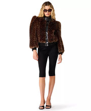 Load image into Gallery viewer, Pru Faux fux Jacket - Faded black
