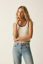 Load image into Gallery viewer, Crochet tank w trim - cream
