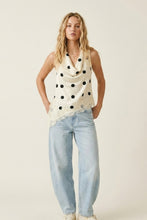 Load image into Gallery viewer, Polkadot Sleeveless Top - Cream
