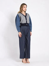 Load image into Gallery viewer, Denim sleeve Cardigan - Grey
