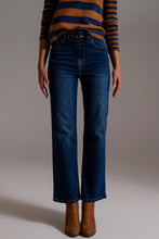 Load image into Gallery viewer, hem detail jeans - Dark

