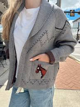 Load image into Gallery viewer, Horse Cardigan - Grey
