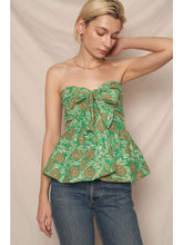Load image into Gallery viewer, Floral Tube top - Green

