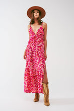 Load image into Gallery viewer, Floral maxi Dress - Fuchsia
