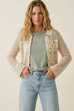 Load image into Gallery viewer, crochet Cardigan - beige
