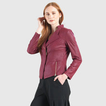 Load image into Gallery viewer, Liquid leather knit jkt - Merlot
