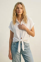 Load image into Gallery viewer, Tie Front Top - White

