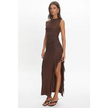 Load image into Gallery viewer, One shoulder dress - Chocolate
